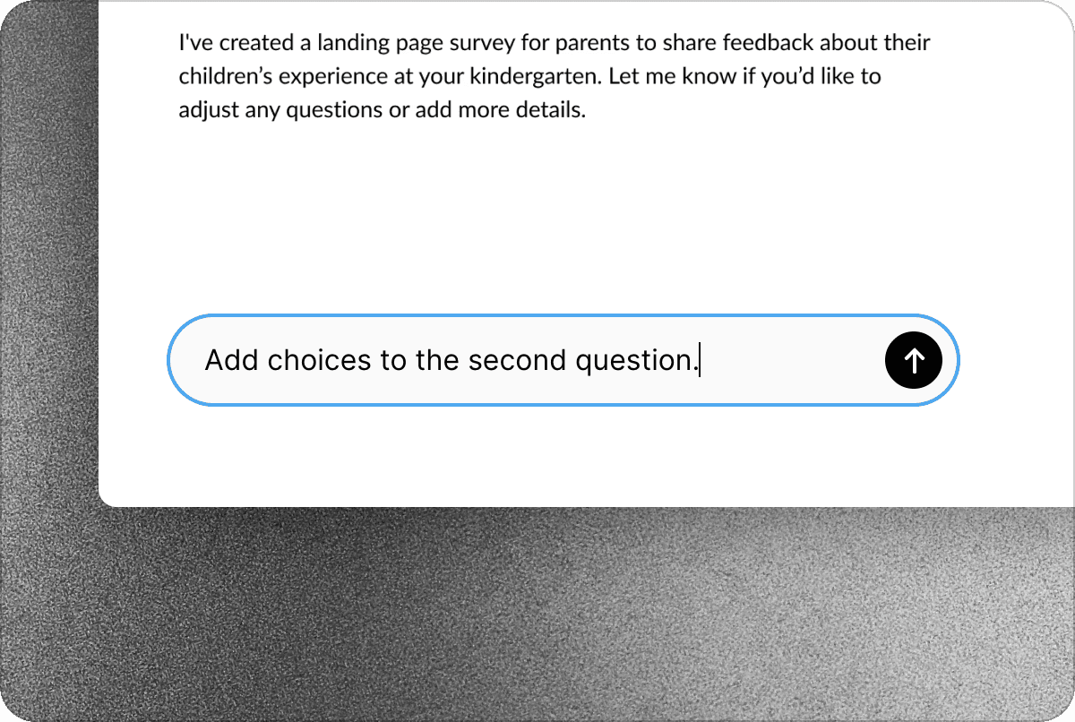 Editing survey with natural language prompts