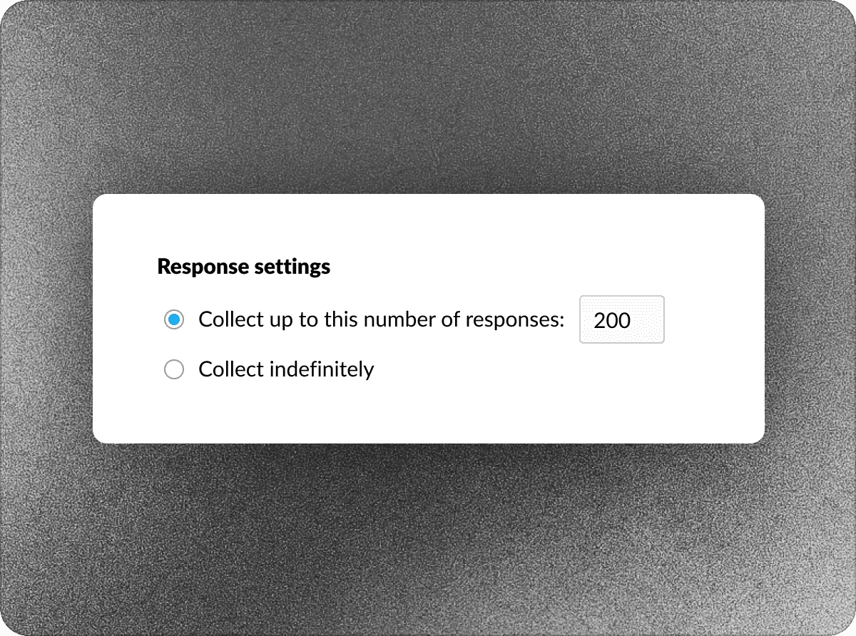 Response limits configuration